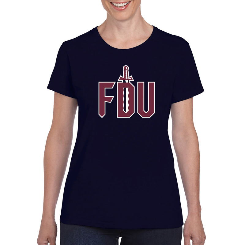 FDU Knights Primary Logo Women's T-Shirt - Navy