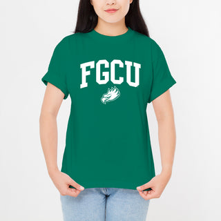 Florida Gulf Coast University Eagles Arch Logo Short Sleeve T Shirt - Kelly