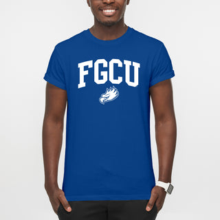 Florida Gulf Coast University Eagles Arch Logo Short Sleeve T Shirt - Royal Blue