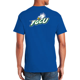 Florida Gulf Coast University Eagles Front Back Print Short Sleeve T Shirt - Royal