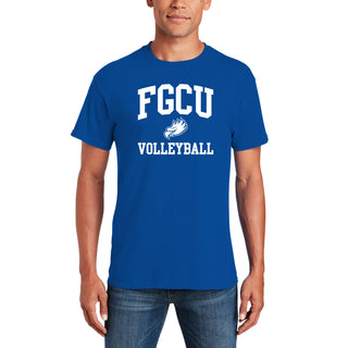 Florida Gulf Coast University Eagles Arch Logo Volleyball Short Sleeve T Shirt - Royal