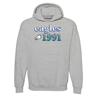 Florida Gulf Coast University Eagles Throwback Year Stripe Hoodie - Sport Grey