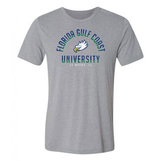 Florida Gulf Coast University Eagles Division Arch Canvas Triblend Short Sleeve T Shirt - Athletic Grey