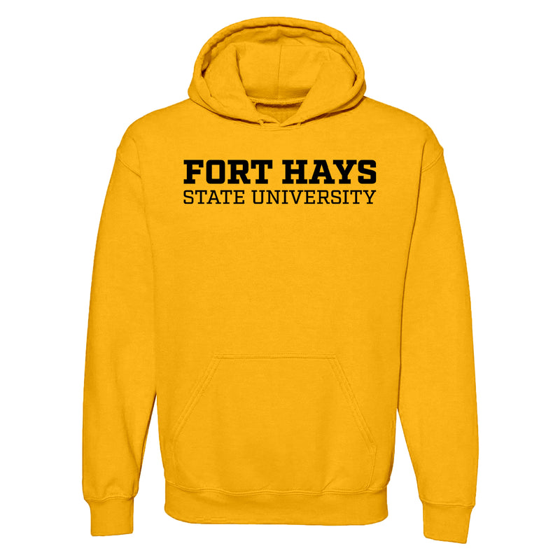 Fort Hays State Basic Block Hoodie - Gold