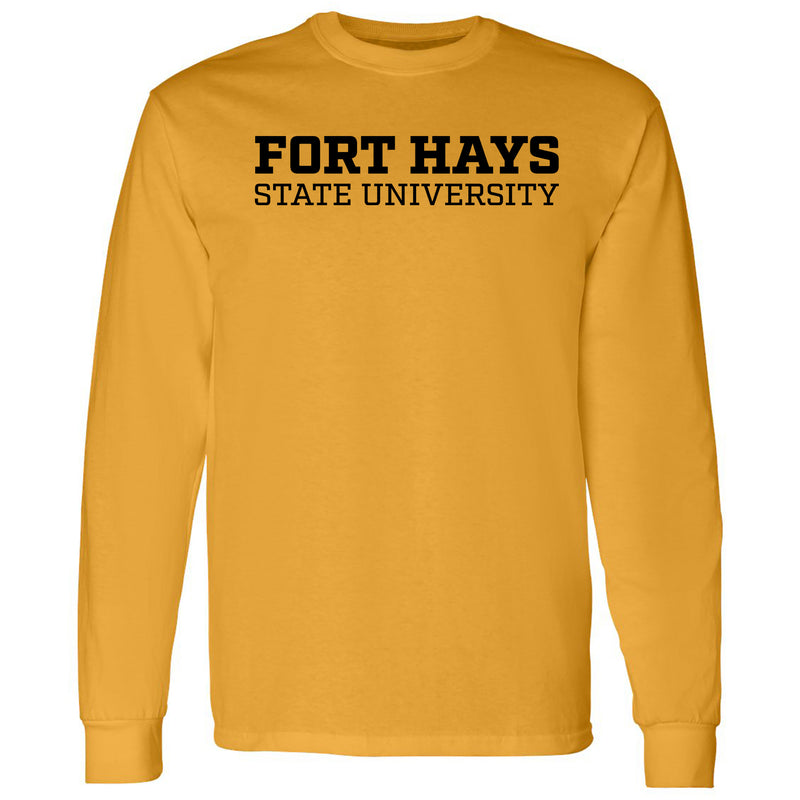 Fort Hays State Basic Block Long Sleeve - Gold