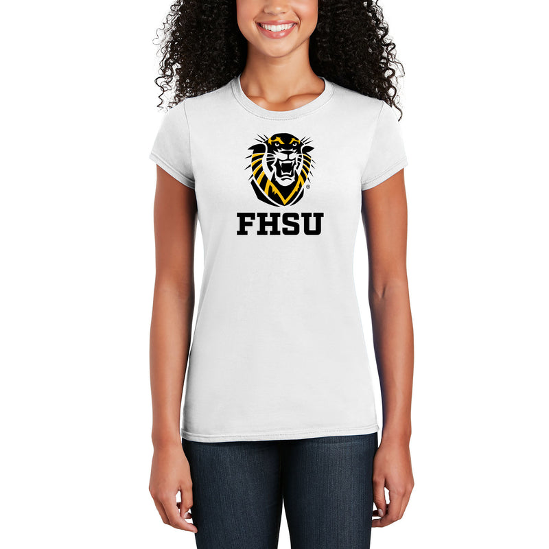 Fort Hays State Primary Logo Women's T-Shirt - White