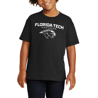 Florida Institute of Technology Panthers Arch Logo Youth T Shirt - Black