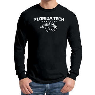 Florida Institute of Technology Panthers Arch Logo Long Sleeve T Shirt - Black