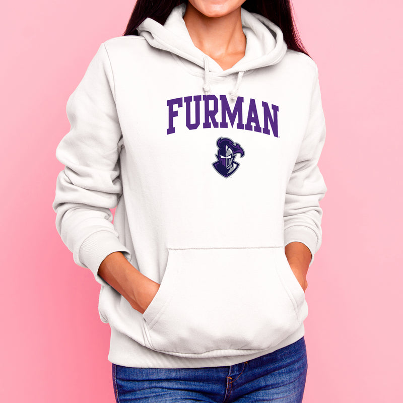 Furman University Paladins Arch Logo Hoodie - White