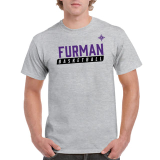 Furman University Paladins Basketball Slant T Shirt - Sport Grey