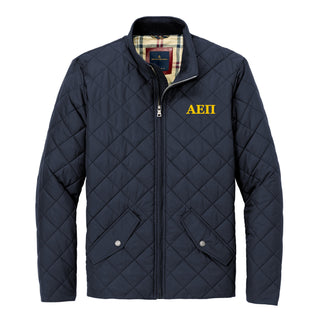 Alpha Epsilon Pi Greek Letter Block LC Brooks Brothers Quilted Jacket - Night Navy