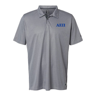 Alpha Epsilon Pi Greek Letter Block LC Oakley Team Issue Hydrolix Polo - New Granite Heather