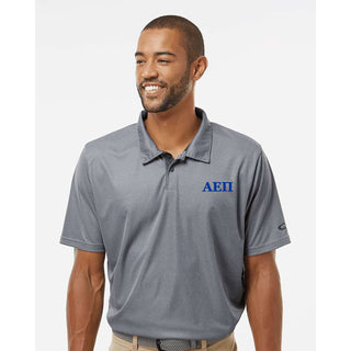 Alpha Epsilon Pi Greek Letter Block LC Oakley Team Issue Hydrolix Polo - New Granite Heather