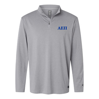 Alpha Epsilon Pi Greek Letter Block LC Oakley Team Issue Podium 1/4 Zip - New Granite Heather