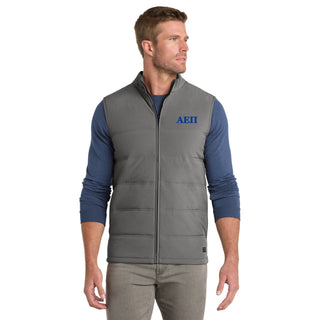 Alpha Epsilon Pi Greek Letter Block LC Travis Mathew Cold Bay Vest - Quiet Shade Grey