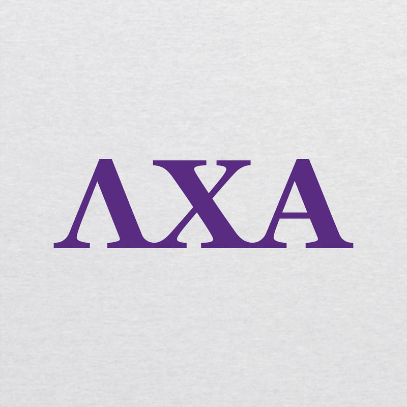 Lambda Chi Alpha Greek Letter Block Triblend T-Shirt - Heather White