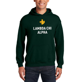 Lambda Chi Alpha Greek Primary Logo Hoodie - Forest