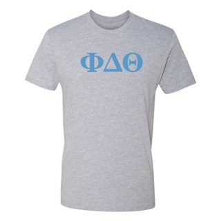 Phi Delta Theta Greek Letter Block NLA T-Shirt - Heather