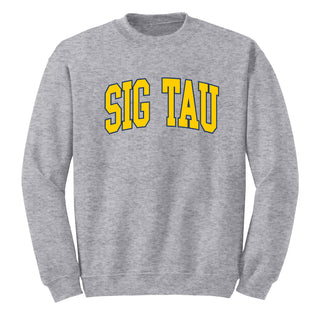 Sigma Tau Gamma Greek Mega Arch Crewneck - Sport Grey