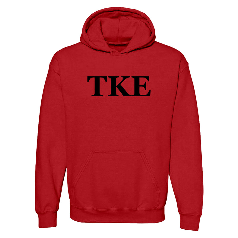 Tau Kappa Epsilon Greek Letter Block Hoodie - Red