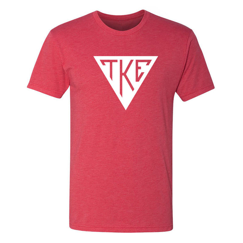 Tau Kappa Epsilon Greek Primary Logo Triblend T-Shirt - Vintage Red