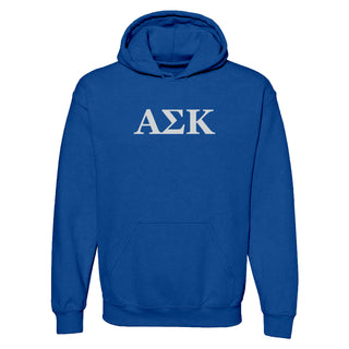 Alpha Sigma Kappa Greek Letter Block Hoodie - Royal