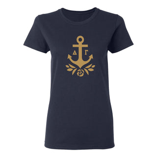 Delta Gamma Greek Primary Logo Womens T-Shirt - Navy