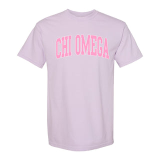 Chi Omega Greek Mega Arch CC T-Shirt - Orchid