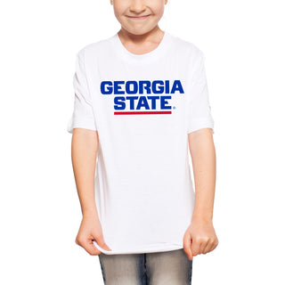 Georgia State Basic Block Youth T-Shirt - White