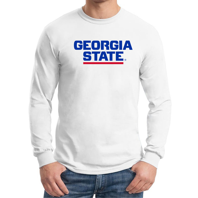 Georgia State Basic Block Long Sleeve - White
