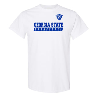 Georgia State University Panthers Basketball Slant Short Sleeve T Shirt - White