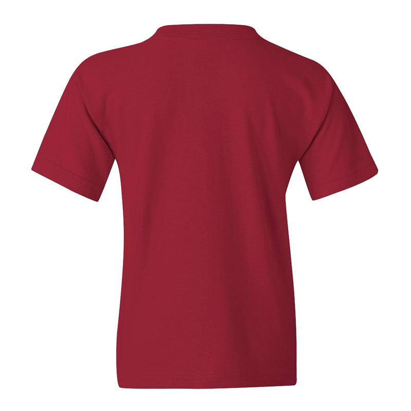 Hawaii West Oahu Pueo Arch Logo Youth T Shirt - Cardinal