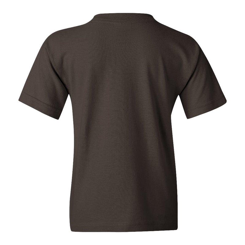 Brown University Bears Basic Block Youth Short Sleeve T Shirt - Dark Chocolate
