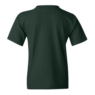 North Dakota State University Bison Primary Logo Short Sleeve Youth T Shirt - Forest