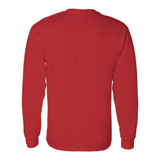 Lamar University Cardinals Primary Logo Long Sleeve T Shirt - Red