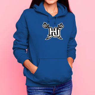 Hampton University Pirates Primary Logo Heavy Blend Hoodie - Royal