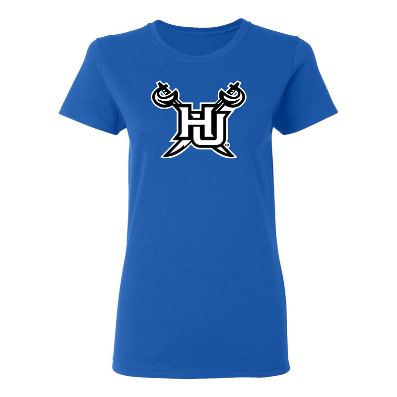 Hampton University Pirates Primary Logo Women's Short Sleeve T Shirt - Royal
