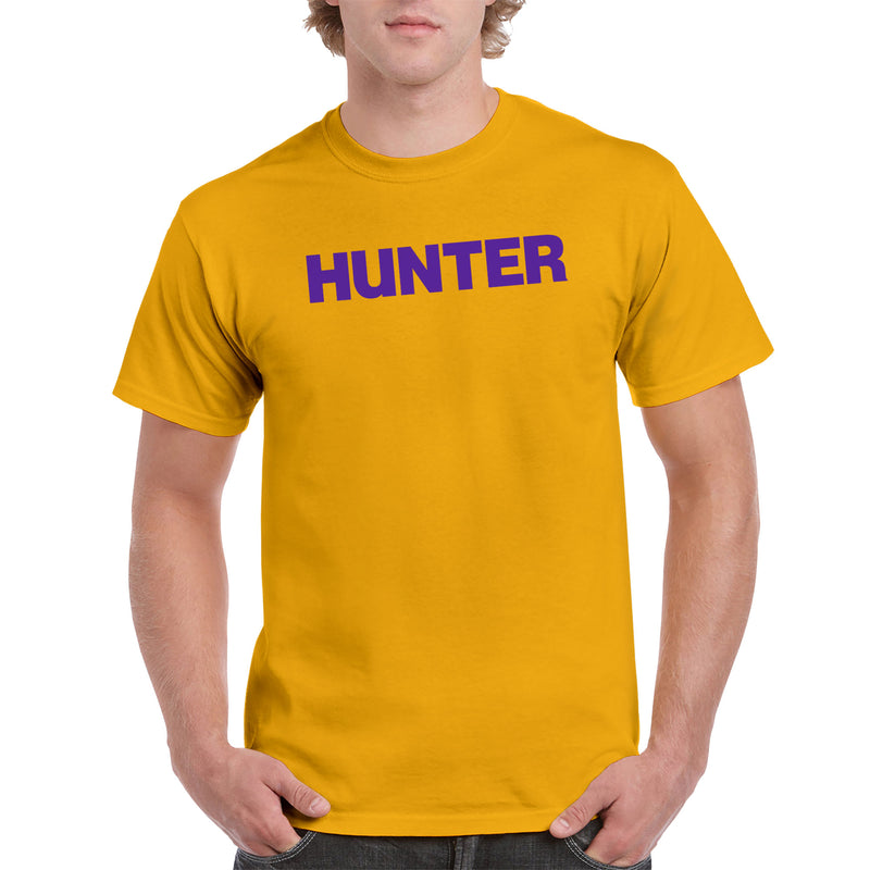 Hunter College Hawks Basic Block T Shirt - Gold