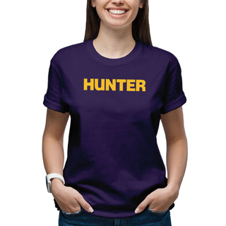 Hunter College Hawks Basic Block T Shirt - Purple