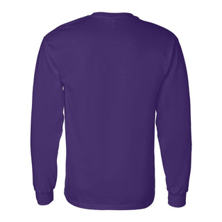 Hunter College Hawks Basic Block Long Sleeve T Shirt - Purple