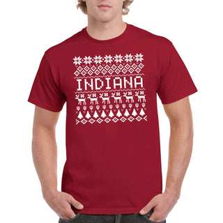 Indiana Holiday Sweater Tee - Cardinal