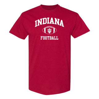 Indiana University Hoosiers Classic Football Arch Short Sleeve T-Shirt - Cardinal