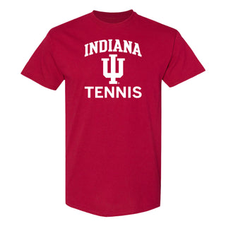 Indiana University Hoosiers Arch Logo Tennis Short Sleeve T Shirt - Cardinal