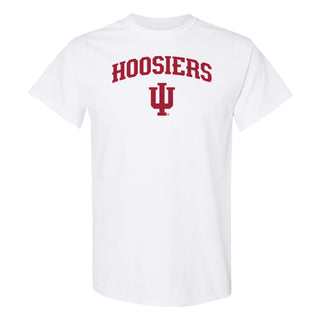 Indiana University Hoosiers Mascot Arch Logo Short Sleeve T Shirt - White