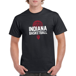 Indiana University Hoosiers Basketball Flux Basic Cotton Short Sleeve T Shirt - Black