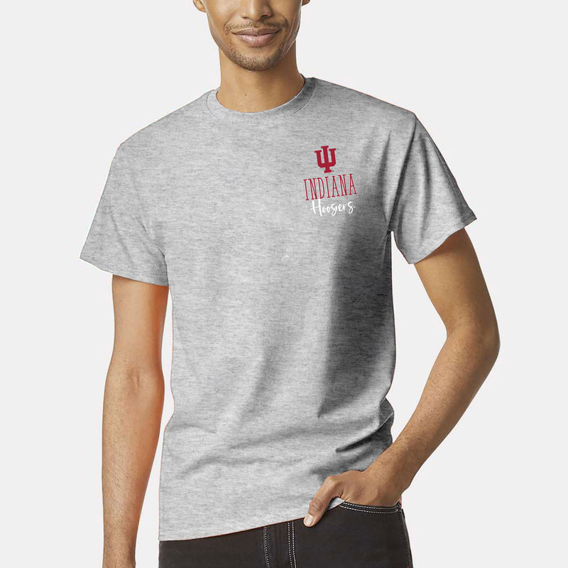 Indiana Tall Type Tag T-Shirt - Sport Grey
