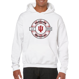 Indiana Plaid Circle Hoodie - White