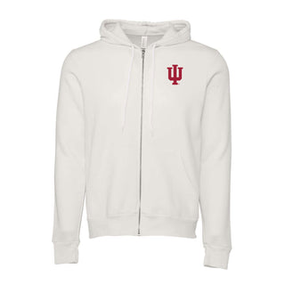 IU Trident Sponge Fleece Zip Hoodie - Vintage White