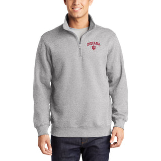 IU Arch Logo EMB 1/4 Zip - Athletic Heather