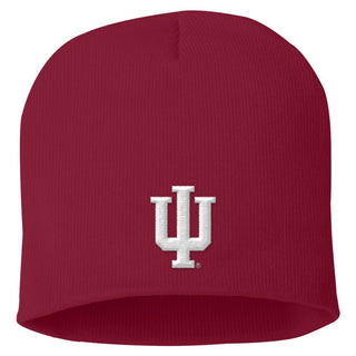 Indiana Trident Logo Solid Knit Beanie - Cardinal